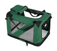 Sac Chien Panier Voiture Chien Caisse Pliable Animaux De Companie Tissu Oxford Filet Cadre en Métal, Coussin Inférieur Et Poignées De Transport Inclus(Green,72 * 52 * 52cm)