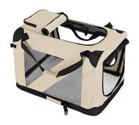 Sac Chien Panier Voiture Chien Caisse Pliable Animaux De Companie Tissu Oxford Filet Cadre en Métal, Coussin Inférieur Et Poignées De Transport Inclus(White,72 * 52 * 52cm)