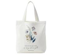 Sac chrétien en tissu avec inscription « The Joy of the Lord is your strength » - Sac fourre-tout pour femme - Sac en coton - 40 x 35 cm - Sac en tissu imprimé