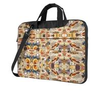 Sac classique pour ordinateur portable avec compartiment pour ordinateur portable Motif étoile de mer coquillages plage sable, Noir , 15.6 inch