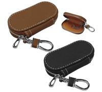 Sac Clé De 2 Pièces, Sac Clé en Cuir, Mini Sac De Rangement, Sac Clé avec Boucle, Sac Clé Portable.