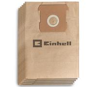 Einhell Sacs de rechange pour aspirateur 15 L - 5 pièces - Compatible eau et poussière - Beige