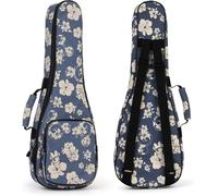 Sac Coloré pour Ukulélé 26 Pouces, Housse pour Ukulélé, Soprano Etui Ukulélé, Rembourré pour Ukulélé avec Bretelles Réglables, Rembourrage épais et Fermeture à Glissière Améliorée, Style Hawaïen