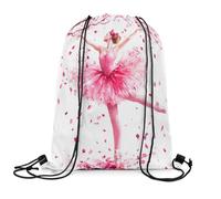 Sac Cordon De Sport Ballet Roses Pliable Sac À Dos À Cordon Elegant Drawstring Bag pour Plage Yoga Surf