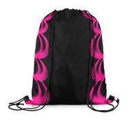 Sac Cordon De Sport Rayures Roses Vif Réglable Drawstring Bag Résistant Sac À Dos À Cordon pour Plongée Surf Compartiment pour Balles