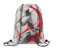 Sac Cordon De Sport Samouraï Elegant Drawstring Bag avec Cordon De Serrage Sac À Dos À Cordon pour Pique-Nique Football Voyage