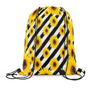 Sac Cordon De Sport Tournesol Elegant Drawstring Bag avec Cordon De Serrage Sac À Dos À Cordon pour Surf Randonnée École