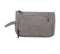 Sac cosmétique à Grande capacité de Voyage de Voyage Poche à Main Le Poteau Portable Multi-fonctionnaire Portable pour Les Femmes en Nylon en Nylon en Velours contreresses (Gris)