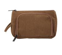 Sac cosmétique à Grande capacité de Voyage de Voyage Poche à Main Le Poteau Portable Multi-fonctionnaire Portable pour Les Femmes en Nylon en Nylon en Velours contreresses (Brun)