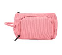 Sac cosmétique à Grande capacité de Voyage de Voyage Poche à Main Le Poteau Portable Multi-fonctionnaire Portable pour Les Femmes en Nylon en Nylon en Velours contreresses (Rose)