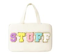 Sac cosmétique accroché Un Sac de Toilette de Maquillage Portable pour Les Femmes (Beige)