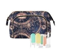 Sac cosmétique d'astrologie de tarot bleu doré essentiel à suspendre cosmétiques sac à bijoux pour maquillage