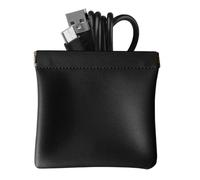 Sac cosmétique de poche Squeeze Sacs de maquillage portables pour le sac à main | Sac organisateur de maquillage pour ranger petits pinceaux, rouges à lèvres, baumes à lèvres, pièces de monnaie, Noir