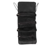 Sac cosmétique détachable Pliable 4 en 1, Sacs de Maquillage Suspendus Multifonctions avec Crochet et Boucle pour Voyage en Plein air (Noire)