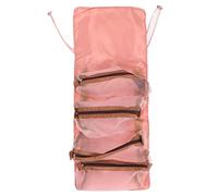 Sac cosmétique détachable Pliable 4 en 1, Sacs de Maquillage Suspendus Multifonctions avec Crochet et Boucle pour Voyage en Plein air (Rose)