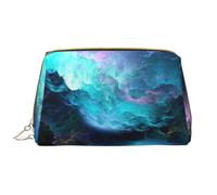 Sac cosmétique en cuir 3D Graphics Universe Space Cosmetic Bag Travel Bag Toiletry Bag, blanc, Taille unique