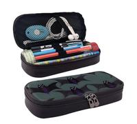 Sac cosmétique en cuir imprimé chauve-souris, étui à rabat en cuir, porte-monnaie spacieux, sac de rangement, noir, One Size