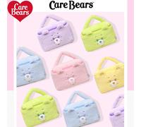 Sac cosmétique en peluche mignon et grande capacité avec anse, motif brodé de Bisounours, Bisounours Joyeux, cadeau Ours joyeux,À propos de Bear,Ours porte-bonheur,Partager l'ours,Ours brillantCartoon