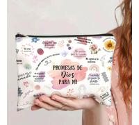 Sac cosmétique inspirant "La promesse de Dieu pour moi" - en polyester, multicolore - idéal pour les voyages, les vacances, les activités professionnelles et de plein air - cadeau d'anniversaire ou de