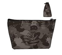 Sac Cosmétique Oxford Imperméable Camo Camouflage Chasse Vert, Trousse de Maquillage Grande Capacité avec Fermeture Éclair pour Filles Femmes, Stylo de Toilette de Luxe Porte-Crayon Cos
