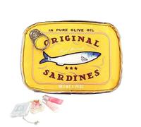 Sac cosmétique, Sac de Maquillage, Sac de Voyage de Maquillage en Sardine dans des canettes, Portrait esthétique avec Une Grande capacité, Un Sac de cosmétique drôle pour Les Articles de Toilette, Le