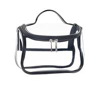 Sac cosmétique transparent à robuste transparent de voyage de voyage organisateur toilette sacs toilette noirs, Organisateur maquillage 1pc avec poignée e
