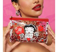 Sac cosmétique transparent scintillant avec motif de personnages de dessin animé et de roses florales, cadeau, amoureux Taille UniqueCartoon,NoëlPolychlorures de vinyle