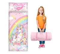 Sac Couchage Enfants, Sac de Couchage avec Couverture et Oreiller Amovibles, 150x60cm Tapis Sieste Léger Garcon Fille de 3 à 7 Ans, Sac Couchage Enfant Maternelle, Crèche, Voyage et Camping