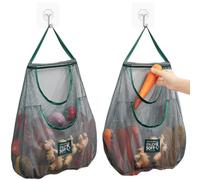 Sac Courses Alimentaires, 2 Pièces Paquet Sac Legumes Courses Reutilisable, Resserre à Légumes Filet Sac, Stockage Produit Durable, Sacs en Fruit Legume en Maille