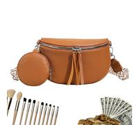 Sac Cross Body Crescent pour femmes - Cuir artificiel | Petit sac à bandoulière pour femmes | Sa à dos à une seule épaule avec un design léger, salle de sport, festival, voyage, camping, travail, éco