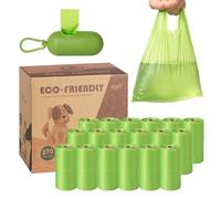 Sac Crottes Chien avec Poignées, 18 Rouleaux (270 Pièces) avec 1 Distributeur, Sac Caca Chien 25Mic Extra Épais Résistant, 100% Étanche Grande Capacité 2L