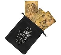 Sac cube avec cordon de serrage, sac de rangement noir pour cartes de tarot, sac de rangement pour cartes de tarot, pour les amateurs de tarot, protège la carte contre les dommages sxu