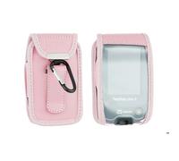 Sac Cuir avec Clip Ceinture pour Freestyle Libre 1 / 2 / 3 / Insulinx / 14 Day rose Housse de protection Etui