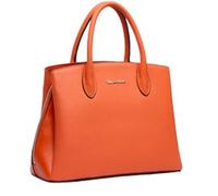 Sac cuir 'Ted lapidus' orange - 32x25x12 cm [A2353]