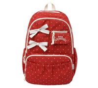 Sac D’école Pour Filles Nœud À Pois Esthétique | Sac À Pois Kawaii Avec Nœud : Petit Sac De Cours Léger Pour Ados, Pour Le Collège & Le Lycée