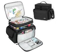 Sac d'accessoires de couture, sac de rangement moderne pour kit de couture, laine et transport, Noir, pour débutants et voyageurs