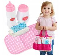 Sac d'accessoires pour poupée bébé avec tapis, biberon et couche - Kinderplay (KP9411)
