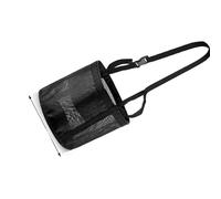 Sac d'alimentation pour cheval, muselière en maille de ventilation, avec sangle réglable, sangle réglable, noir, taille S
