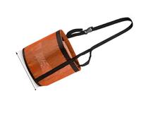Sac d'alimentation pour cheval, muselière en maille de ventilation, avec sangle réglable, sangle réglable (orange, M)