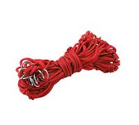 Sac d'alimentation pour chevaux à alimentation lente en nylon, sac en filet à foin équin avec cintre, conception de nœud ondulé de grande capacité pour un à deux chevaux adultes, (Rouge)