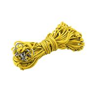 Sac d'alimentation pour chevaux à alimentation lente en nylon, sac en filet à foin équin avec cintre, conception de nœud ondulé de grande capacité pour un à deux chevaux adultes, (Jaune)