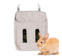Sac d'alimentation pour lapins - Mangeoire de lapin - Mangeoire suspendue portable pour lapins, cochons d'Inde et chinchillas, design facile à remplir, filet