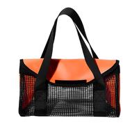 Sac d'appât - Organiseur de semelle - Rangement en maille portable avec poignée pour extérieur Beach Beach River Lac Pond Vacances Famille Nuit Morning Road Voyage, Orange, Consulte la descripción