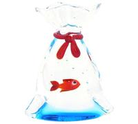 Sac d'aquarium en verre de Murano avec poissons tropicaux - 2,5 pouces