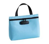 Sac d'argent avec code de verrouillage - Dossier juridique, organiseur de fichiers, pochette de verrouillage en nylon, boîte de rangement ignifuge, fournitures de notaire pour clés, bijoux, passeport