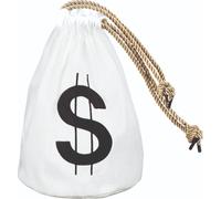 Sac d'argent blanc avec signe dollar