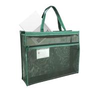 Sac d'art en, 43 x 33 x 11 cm, Organiseur de Documents Transparent avec poignée et Fermeture éclair - Sac fourre-Tout A3 pour œuvres d'art, et matériel pédagogique, Vert