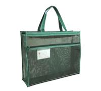 Sac d'art en maille - Porte-documents à fermeture éclair en maille - 17 x 13 x 4,4 pouces - Organiseur de rangement transparent avec poignée et fermeture éclair - Sac de transport A3 pour affiches