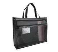 Sac d'art en maille, sac fourre-tout transparent, étui de rangement zippé, poignée de transport robuste, format A3, léger, idéal pour transporter des affiches et des matériaux artistiques pédagogiques