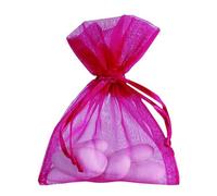 Sac de 10 sachets Organza pour dragées Fuschia